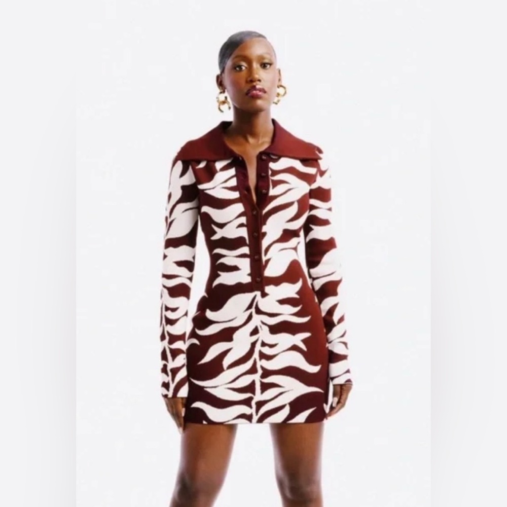 Hanifa Soraya Mini Dress in Plum